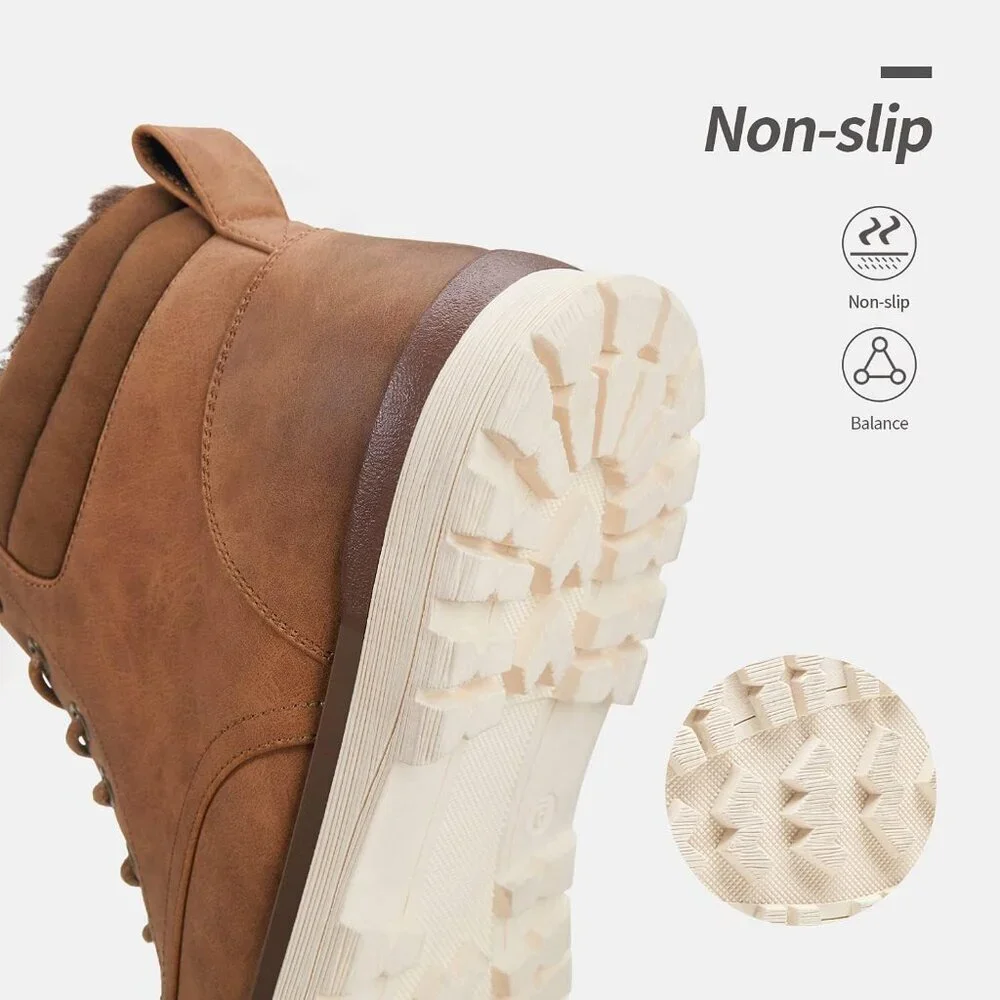 〽️Men's Chukka Hiking Boots Brown Casual Comfortable Waterproof Lace Up Shoes